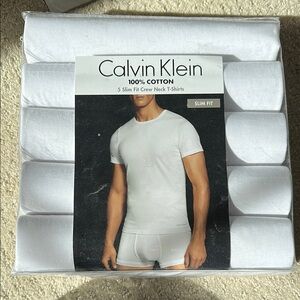 Calvin Klein White Crew Neck T-Shirts